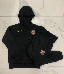 2024-2025 Barcelona Black Thailand Soccer Jacket Uniform With Hat-815