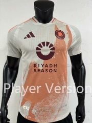Player Version 2024-2025 Roma Away Beige Thailand Soccer Jersey AAA