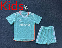 2024-2025 Inter Miami CF 2nd Away Green Kids/Youth Soccer Uniform-GB