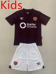 2024-2025 Heart of Midlothian Home Maroon Kids/Youth Soccer Uniform-AY