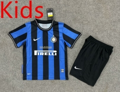 Retro Version 1997-1998 Inter Milan Home Blue&Black Kid/Youth Soccer Uniform-6748