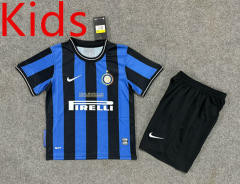 Retro Version 1997-1998 Inter Milan Home Blue&Black Kid/Youth Soccer Uniform-6748