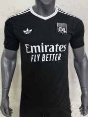 2024-2025 Olympique Lyonnais Black Thailand Training Soccer Jersey AAA-2483