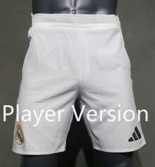 Player Version 2024-2025 Real Madrid Home White Thailand Soccer Shorts-4563