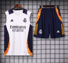 2024-2025 Real Madrid White Thailand Soccer Vest Uniform-418