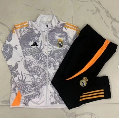 2024-2025 Real Madrid White Thailand Soccer Jacket Uniform-815