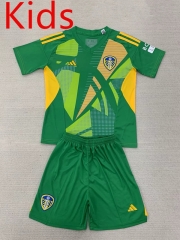 2024-2025 Leeds United Goalkeeper Green Kids/Youth Soccer Uniform-AY