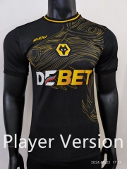 Player Version 2024-2025 Wolverhampton Wanderers Away Black Thailand Soccer Jersey AAA-6905