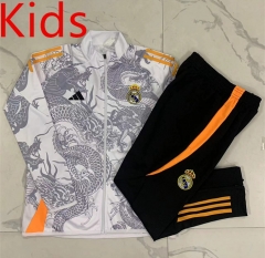 2024-2025 Real Madrid White Kids/Youth Soccer Jacket Uniform-815
