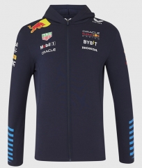 2025 Red Bull Royal Blue Formula One Racing Jacket With Hat