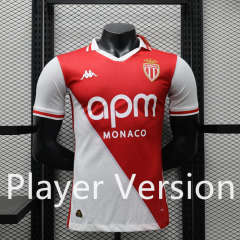 Player Version 2024-2025 Monaco Home Red&White Thailand Soccer Jersey AAA-888