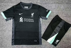2024-2025 Liverpool 2nd Away  Black Soccer Uniform-C2045