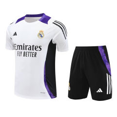 2024-2025 Real Madrid White&Purple Thailand Soccer Uniform-418