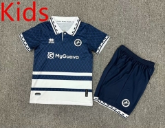 2024-2025 Millwall Home Blue&White Kid/Youth Soccer Uniform-7809