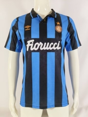 Retro Version 93-94 Inter Milan Home Blue&Black Thailand Soccer Jersey AAA-503