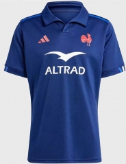2024-2025 France Home Blue Thailand Rugby Shirt