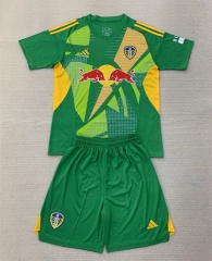 2024-2025 Leeds United Goalkeeper Green Soccer Uniform-AY