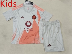 2024-2025 Roma Away Gray Kids/Youth Soccer Uniform-507