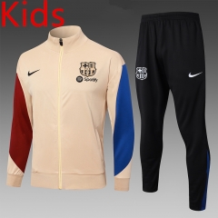2024-2025 Barcelona Khaki Kids/Youth Soccer Jacket Uniform-815
