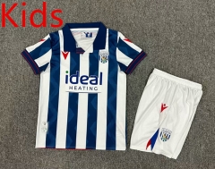 2024-2025 West Bromwich Albion Home Blue&White Kids/Youth Soccer Uniform-7809