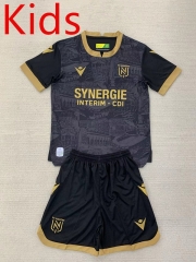 2024-2025 FC Nantes Away Black&Gray Kids/Youth Soccer Uniform-AY