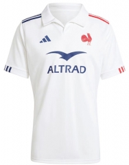 2024-2025 France Away White Thailand Rugby Shirt