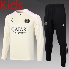 2024-2025 Jordan Paris SG Beige Kids/Youth Soccer Tracksuit-815