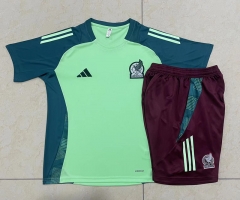 2024-2025 Mexico Green Short-Sleeved Thailand Soccer Tracksuit -815