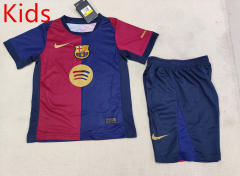 With New Sponsor 2024-2025 Barcelona Home Red&Blue Kid/Youth Soccer Uniform-507