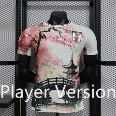Player Version 2024-2025 Special Version Japan White&Black&Pink Thailand Soccer Jersey AAA-888