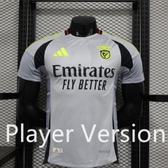 Player Version 2024-2025 Benfica 2nd Away Gray&White Thailand Soccer Jersey AAA-888