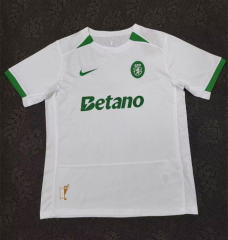 (S-4XL) 2024-2025 Sporting Clube de Portugal Away White and Green Thailand Soccer Jersey AAA-HR