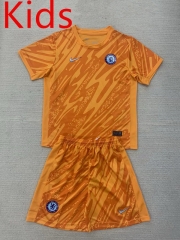 2024-2025 Chelsea Goalkeeper Orange Kid/Youth Soccer Uniform-AY