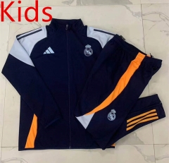 2024-2025 Real Madrid Royal Blue Kids/Youth Soccer Jacket Uniform-815