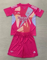 2024-2025 Arsenal Goalkeeper Pink&Red Soccer Uniform-AY