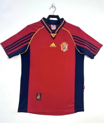 Retro Version 1998 Spain Home Red Thailand Soccer Jersey AAA-811
