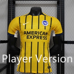 Player Version 2024-2025 Brighton & Hove Away Yellow Thailand Soccer Jersey AAA-888