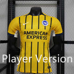 Player Version 2024-2025 Brighton & Hove Away Yellow Thailand Soccer Jersey AAA-888