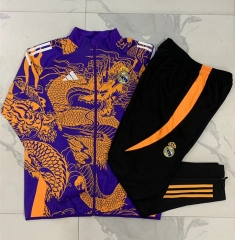 2024-2025 Real Madrid Purple Thailand Soccer Jacket Uniform-815