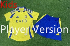 Player Version 2024-2025 Al-Nassr FC Home Yellow Kids/Youth Soccer Unifrom-9926