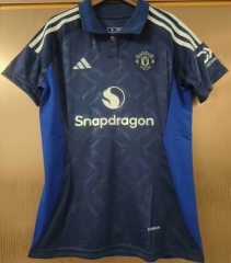 2024-2025 Manchester United Away Royal Blue Women Thailand Soccer Jersey AAA