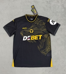 (S-4XL) 2024-2025 Wolverhampton Wanderers Away Black Thailand Soccer Jersey AAA-4506