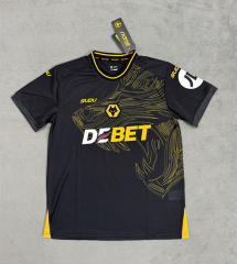 (S-4XL) 2024-2025 Wolverhampton Wanderers Away Black Thailand Soccer Jersey AAA-4506