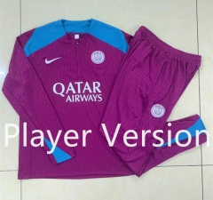 Player Version 2024-2025 Paris SG Purple&Red Thailand Soccer Tracksuit -815