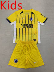2024-2025 Brighton & Hove Albion Away Yellow Kids/Youth Soccer Uniform-AY