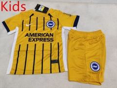 2024-2025 Brighton & Hove Albion Away Yellow Kids/Youth Soccer Uniform-507