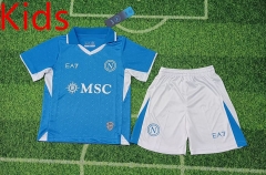 2024-2025 Napoli Home Blue Kids/Youth Soccer Uniform-8679