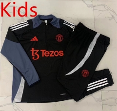 2024-2025 Manchester United Black Kids/Youth Soccer Jacket Uniform-815
