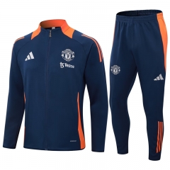 2024-2025 Manchester United Royal Blue Thailand Soccer Jacket Uniform-411