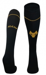 2024-2025 Wolverhampton Wanderers Away Black Kid/Youth Soccer Socks-4539